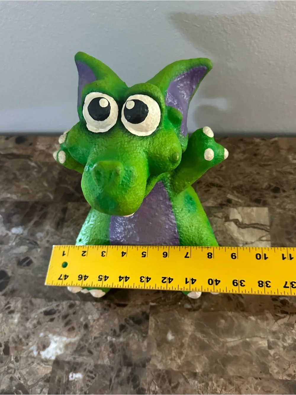 Green & Purple Plush Dragon Small Pet Toy